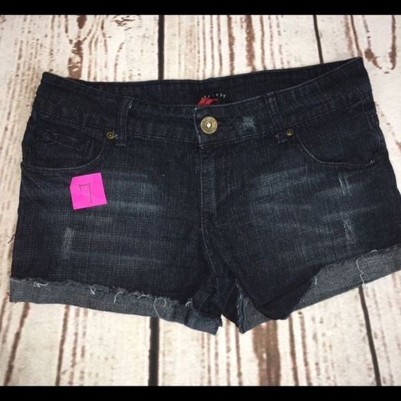 Vintage Therapy By Lane Crawford Dark Wash Denim Jean Shorts 7 - Picture 5 of 13